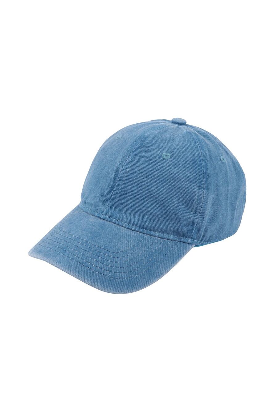 Acid Washed Baseball Cap - Denim Blue - 100% Cotton - Adjustable NWT